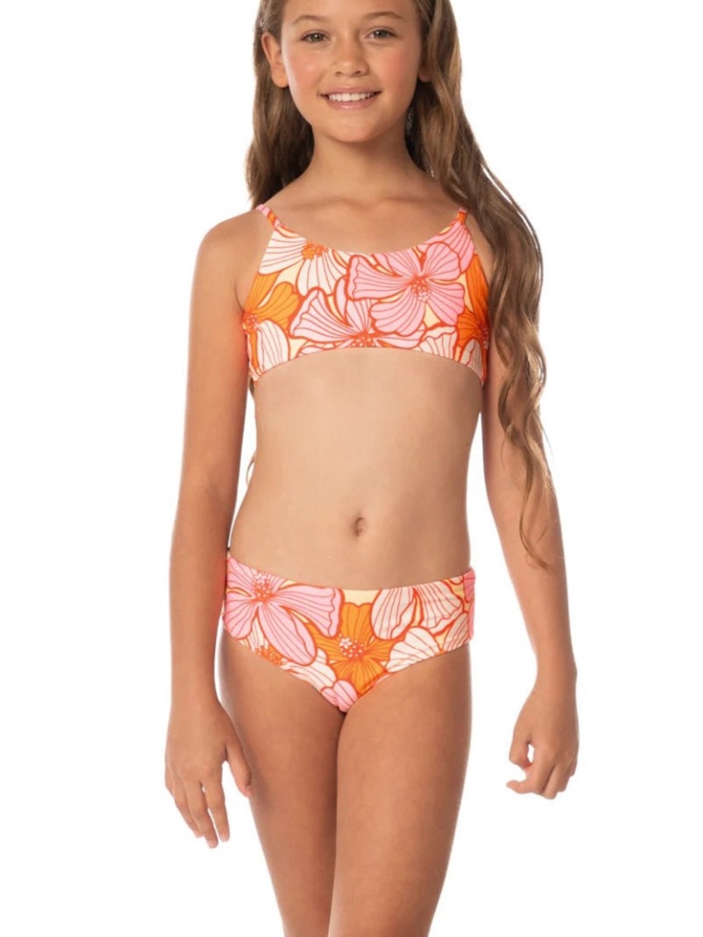 Maaji Kids Retro Bloom Pear Girls Bikini Set Striped Surf